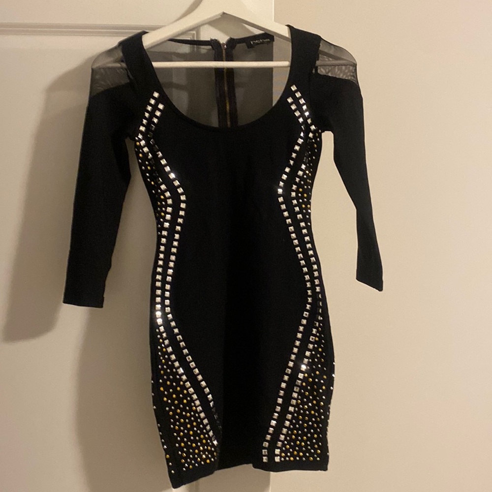 Bebe short black dress size xxs worn once